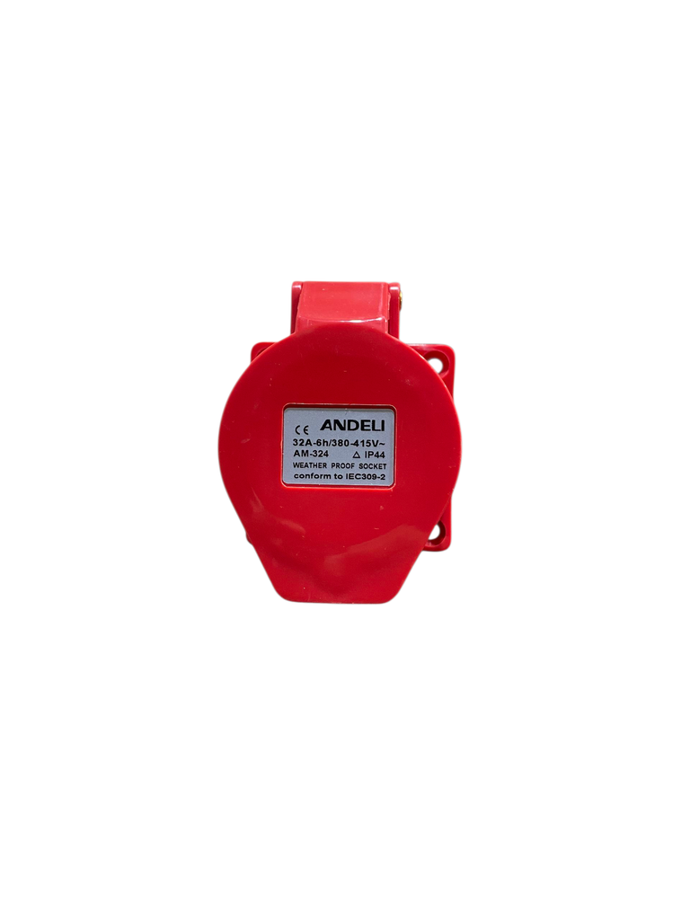 TOMA INDUSTRIAL HEMBRA 4PX32A(3P+T) PARA EMBUTIR 6H 380/415V