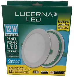 PANEL LED 12W REDONDO EMPOTRABLE 6500°K LINEA CLASICA