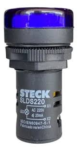 LUZ PILOTO LED 220V AZUL Ø22 mm 50 mA
