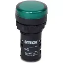 LUZ PILOTO LED 220V VERDE Ø22 mm 20 mA