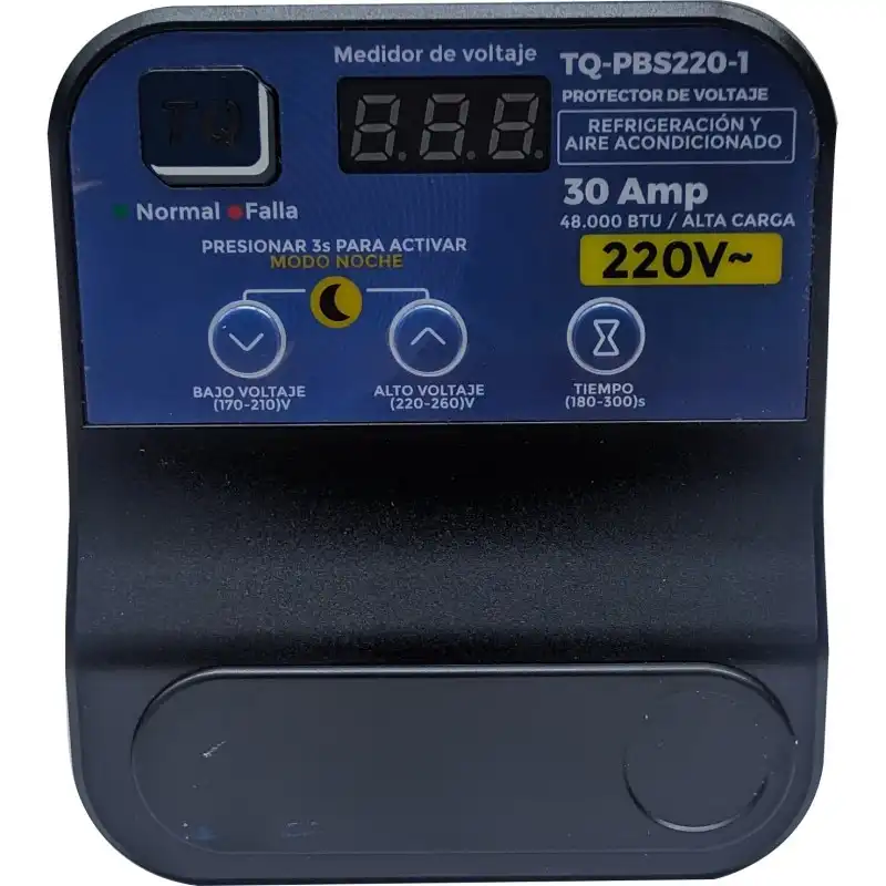 PROTECTOR DE VOLTAJE REFRIGERACION Y AIRE ACONDICIONADO 220V 30AMP 48.000BTU ALTA CARGA