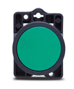 PULSADOR PLASTICO VERDE (MARCHA) RASANTE Ø22 mm S/BLOQUE IP55