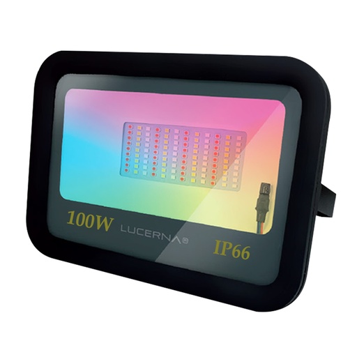 REFLECTOR LED 100 W RGB 85-265 V 120 LM/W IP66 C/CONTROL 4 MODOS 