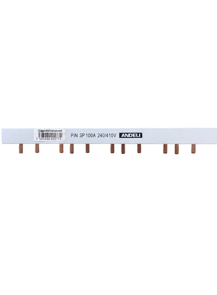 BARRA DE DISTRIBUCION P/BREAKER TERM. 27 CIRCUITOS 3P 100A 240-410V