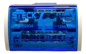 BLOQUE DE DISTRIBUCION 2P 4MODULOS 100A 20KA (ICC) 7 CONEXIONES 