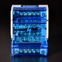 BLOQUE DE DISTRIBUCION 4P 4MODULOS 100A 20KA (ICC) 7 CONEXIONES