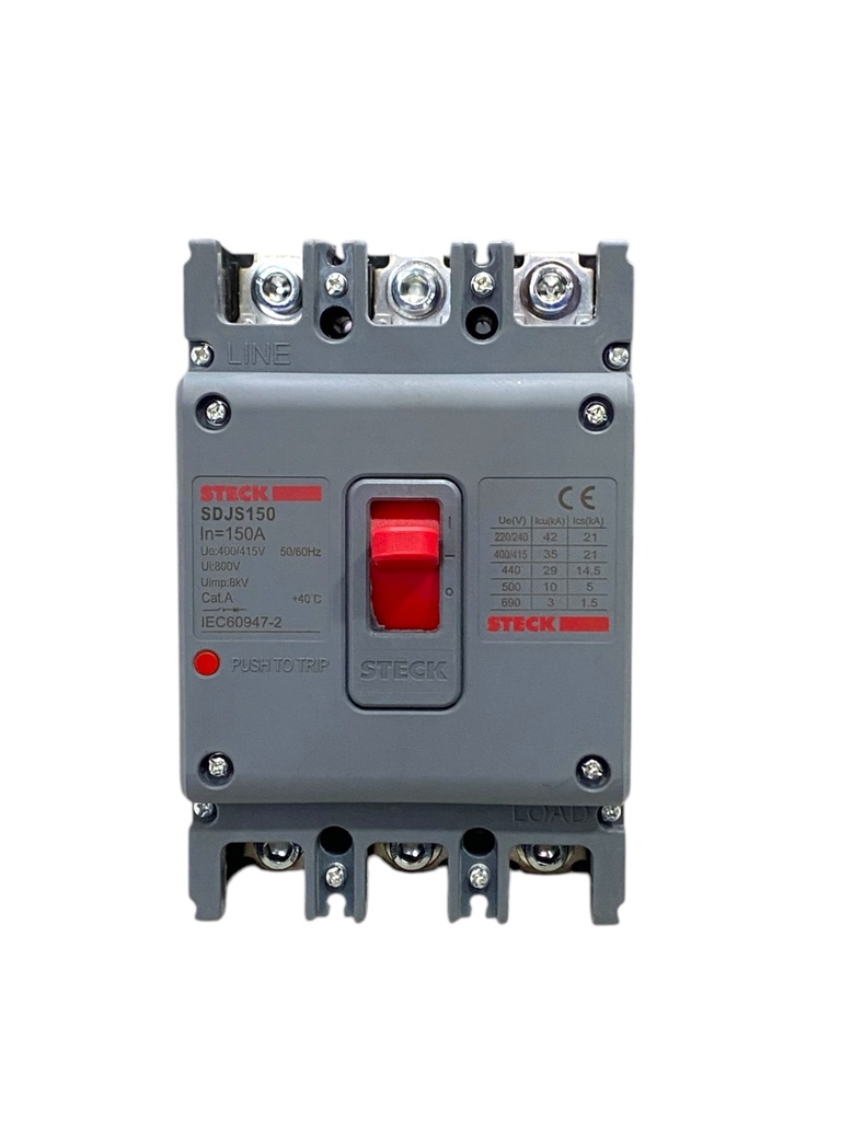 BREAKER 3X150A CAJA MOLDEADA  42KA 220 VAC - 29 KA 440 VAC SDJS150 STECK