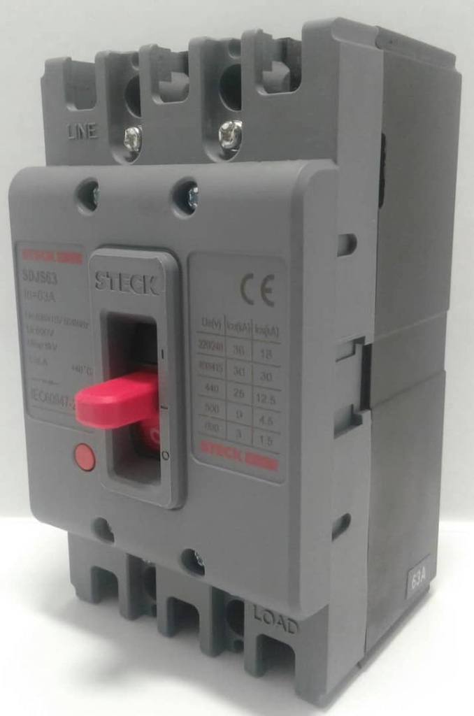 BREAKER 3X63A CAJA MOLDEADA 36KA 220V - 25KA 440V 