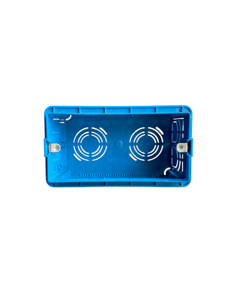 CAJA EMPOTRABLE RECTANGULAR 4 MODULOS AZUL V71304 VIMAR