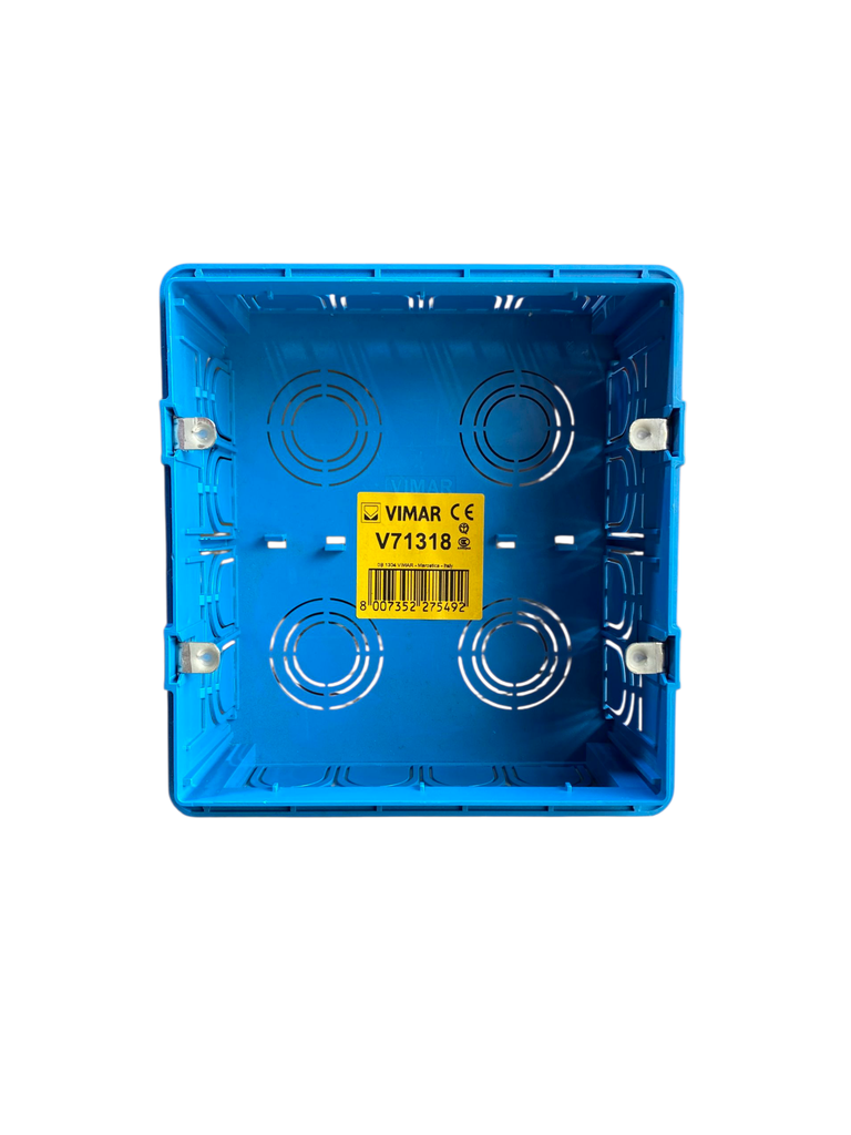 CAJA EMPOTRABLE RECTANGULAR 8 MODULOS AZUL V71318 VIMAR