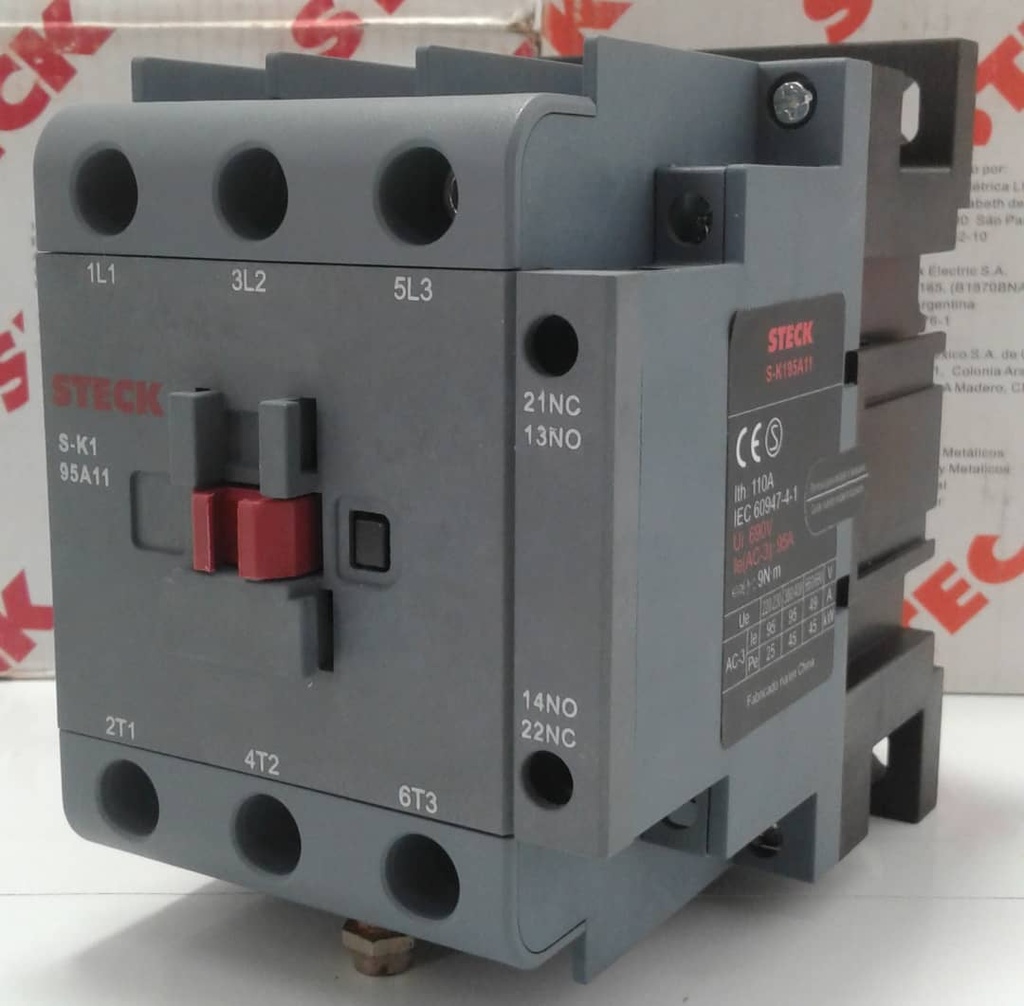 CONTACTOR 3P 95 A AC-3 1NO+1NC 660V FR93 SK195A11 STECK