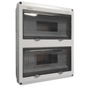 TABLERO DE DISTRIBUCION PLASTICO 24 CIRCUITOS SUPERFICIAL INTEMPERIE RIEL DIN GRIS