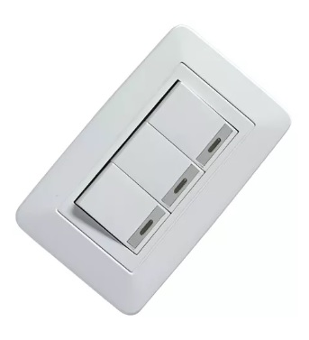 INTERRUPTOR (SWITCH) TRIPLE 110-130 Vca 10 A INT-90 FERMETAL