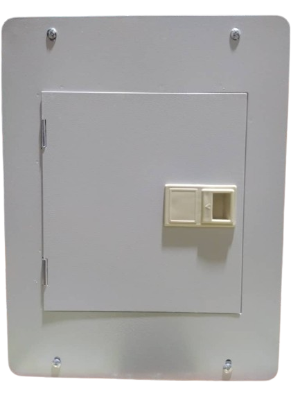 TABLERO RESIDENCIAL 12 CIRCUITOS MONOFASICO EMPOTRABLE PREPONCHADA C/PUERTA Y PINTURA ELECTROSTATICA GRIS 125A 