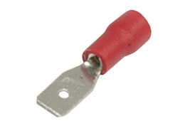 TERMINAL MACHO ROJO 187 P/CABLE 22-16AWG 3/16" 4.75MM