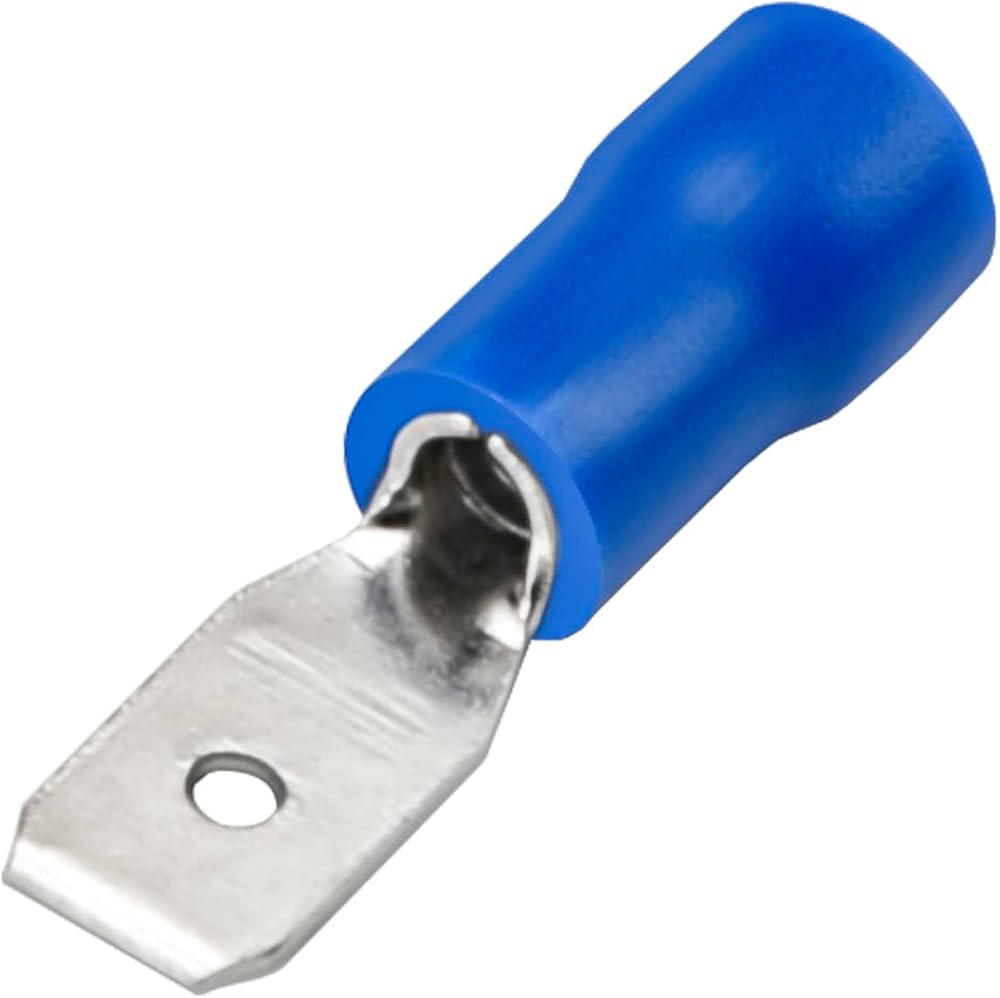 TERMINAL MACHO AZUL 187 P/CABLE 16 A 14 D=4.75MM 3/16"