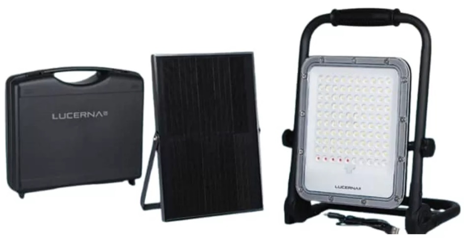 REFLECTOR LED 50 W C/PANEL SOLAR USB PORTATIL RSM50 LUCERNA