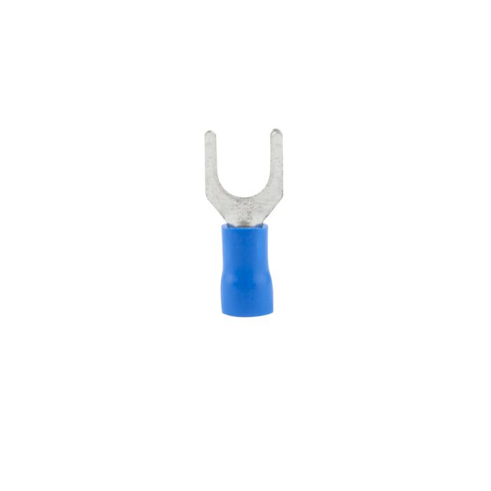 TERMINAL HORQUILLA AZUL P/CABLE 14-16AWG 1/8" 3.2MM PQTE 100