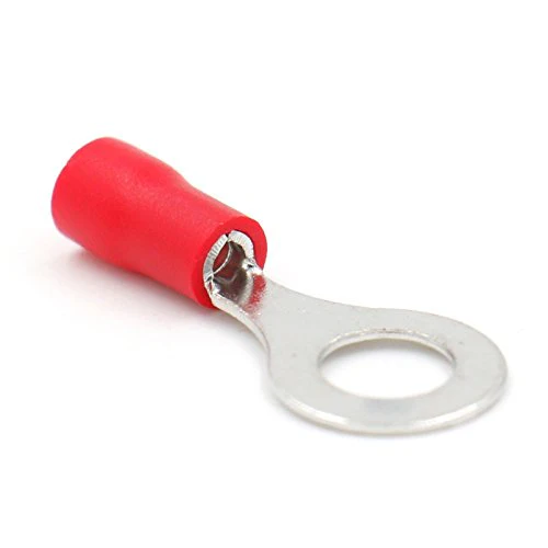 TERMINAL ANILLO ROJO P/CABLE 22-16AWG OJAL 1/4" 6.5MM