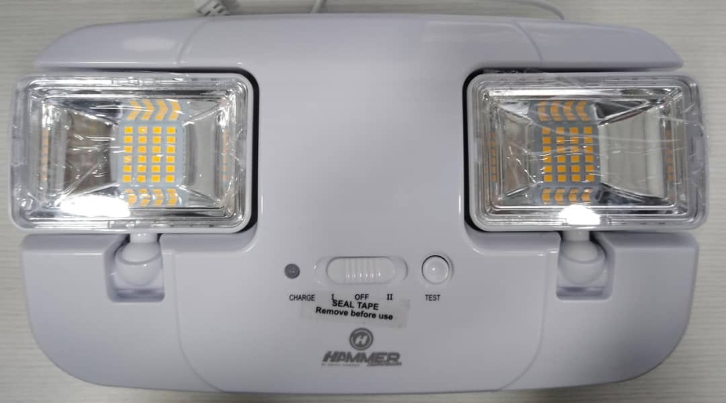 LAMPARA DE EMERGENCIA LED  16 W DOBLE FARO 3.000°K 85-265 Vca LT-42348 HAMMER