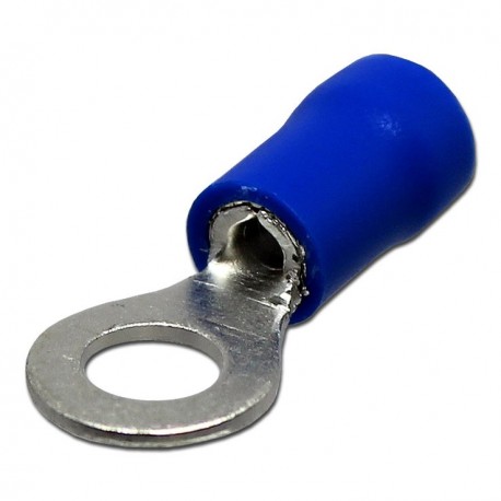 TERMINAL ANILLO AZUL P/CABLE 16-14AWG OJAL 1/8 D= 3.32MM