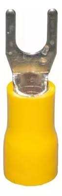 TERMINAL HORQUILLA  AMARILLO P/CABLE 12-10AWG 1/4 6,5MM