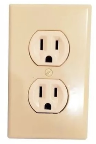 TOMACORRIENTE DOBLE TIPO 270 125V 15A 2P+T BEIGE C/TAPA ETT-17