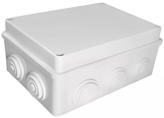 CAJA DE DERIVACION PLASTICA 150x110x70mm (6X4,3X2,7") PREPONCHADO IP65 HERMETICA COLOR BLANCO LD-986 ILUM-VEN