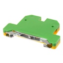 BORNERA 2.5mm RIEL SIMETRICO PARA CABLE 14 EK2.5/35 AMARILLA CON VERDE