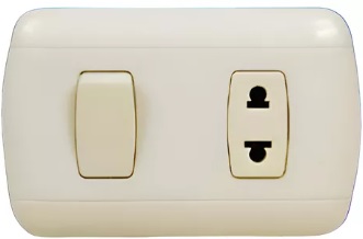 INTERRUPTOR + TOMACORRIENTE 10 A 127/220 V SEM0042 SEMILIC