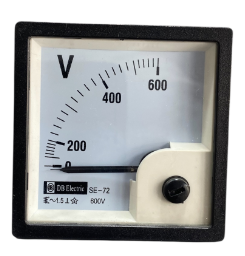 VOLTIMETRO ANALOGICO 48x48 600v MODELO SE-48