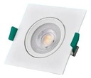 PANEL LED 7W CUADRADO EMPOTRABLE DIRIGIBLE 100-240V 3TONO (3K, 4K Y 6.5K) 560LM