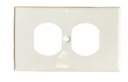 TAPA P/TOMACORRIENTE DOBLE TIPO 270 PLASTICA BLANCA