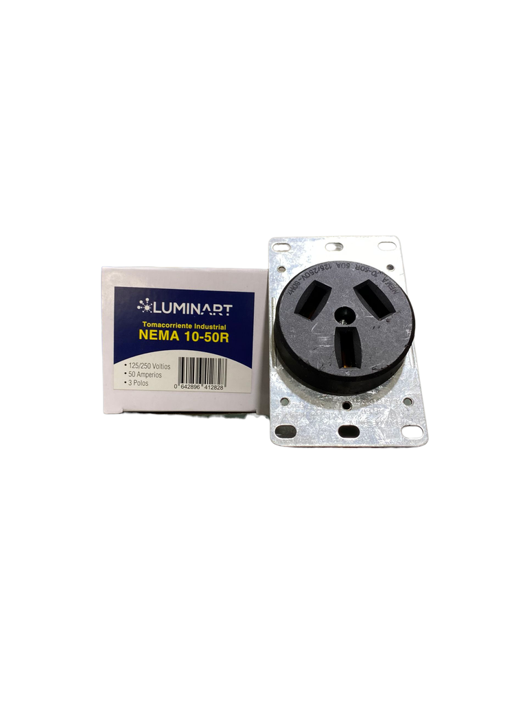 TOMACORRIENTE PARA EMBUTIR 3X50A 125/250VAC 3P NEMA 10-50R
