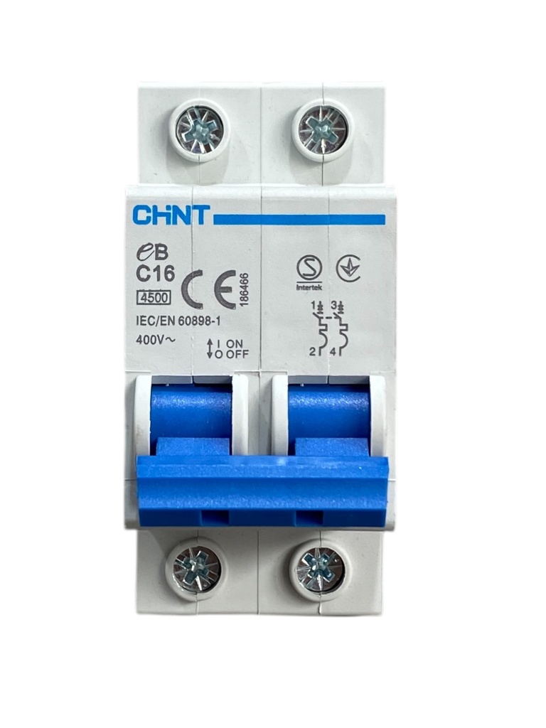 MINI BREAKER 2X16A 4.5KACC CURVA C 110/400V 50/60HZ