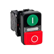 PULSADOR DOBLE PLASTICO CON LUZ PILOTO LED