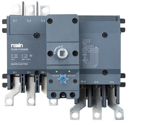 ARRANCADOR ESTRELLA TRIANGULO (CONTACTOR PRINCIPAL + CONTACTOR Δ + CONTACTOR Y + TEMPORIZADOR) 95 A 100 HP 230V KS1-110/065