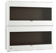 TABLERO DE DISTRIBUICION PLASTICO 36 CIRCUITOS EMBUTIR/SUPERFICIAL DOBLE RIEL DIN 