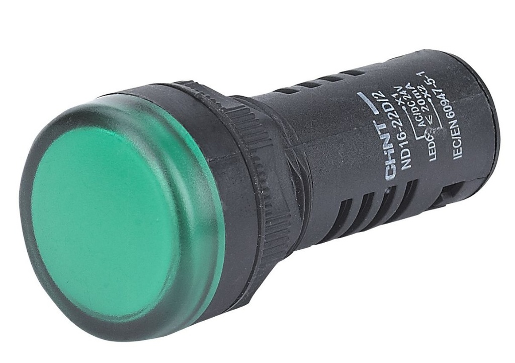 LUZ PILOTO LED 110/220V VERDE Ø22mm IP40