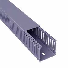 CANALETA RANURADA 25x50mm x 2m C/TAPA PVC GRIS 