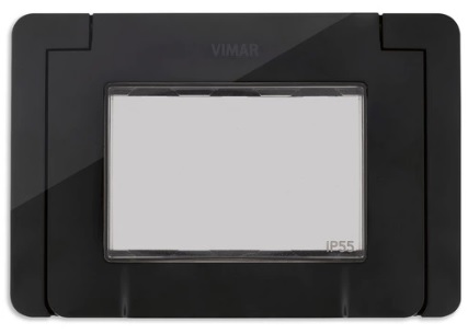 TAPA SUPERFICIAL NEGRA IP55 NEVE 09913.04 VIMAR