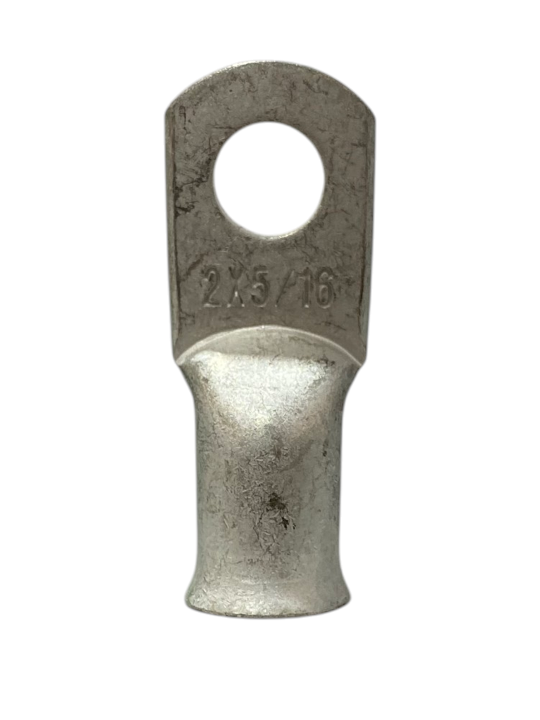TERMINAL ANILLO 1H P/CABLE #2AWG OJAL 5/16" COBRE ESTAÑADO CAÑON CORTO