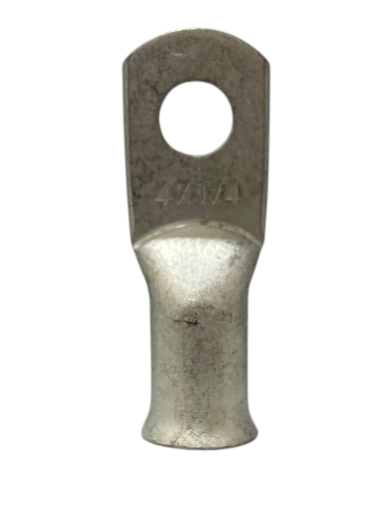 TERMINAL ANILLO 1H P/CABLE #4AWG OJAL 1/4" COBRE ESTAÑADO CAÑON CORTO