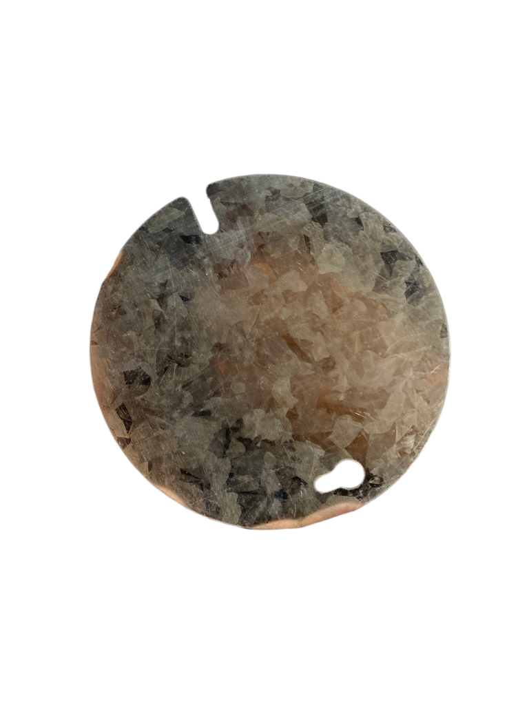 TAPA CIEGA METALICA REDONDA 4" LISA GALVANIZADA