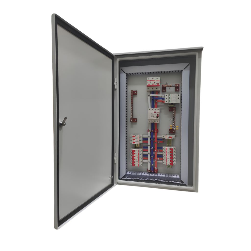 TABLERO TRIFASICO 18 CIRCUITOS SUPERFICIAL 120/208V 5 HILOS (3L+N+T) C/P 3X80A C/DIFERENCIA-SUPRESOR DE PICOS CAJA 800X500X165 SUPERFICIAL NEMA 3R NLAB518AB80S