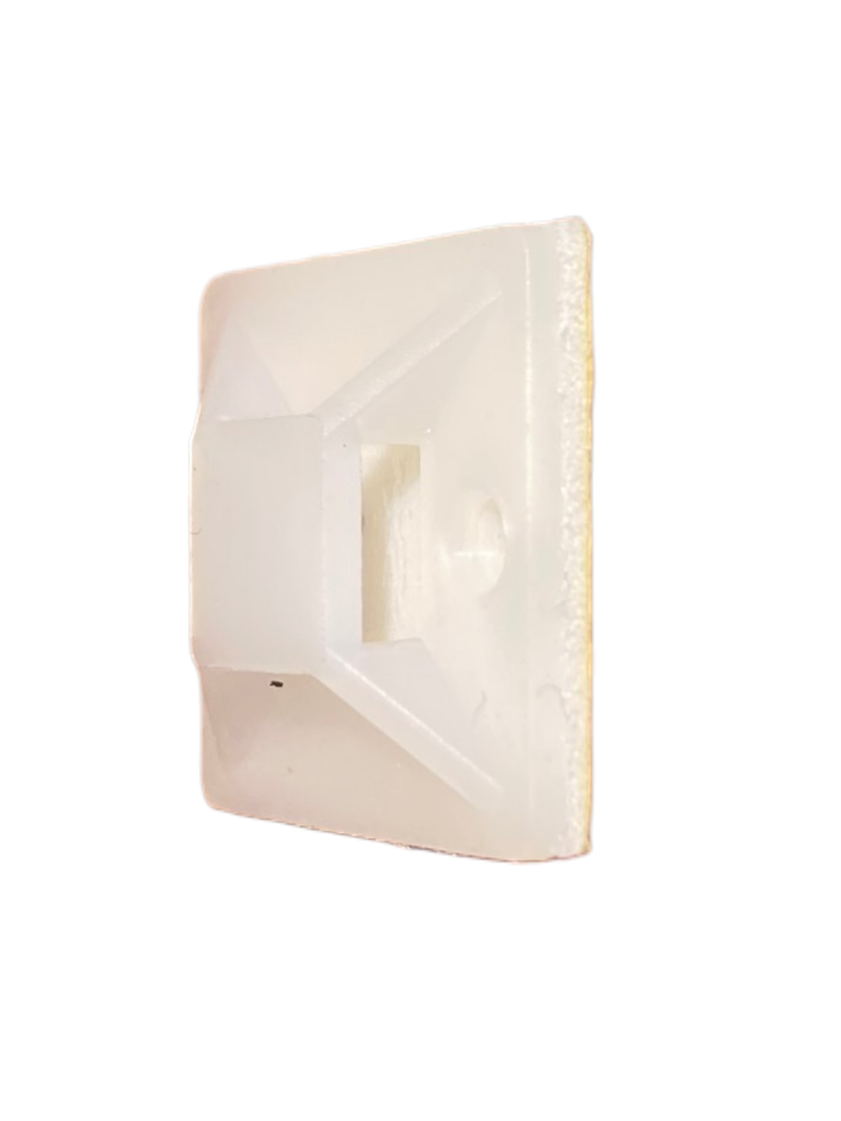 BASE AUTOADHESIVA 25X25mm BLANCA PTE 100