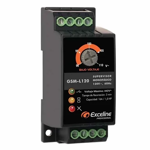 [GSM-L120] SUPERVISOR DE VOLTAJE MONOFASICO 120V MARCA EXCELINE