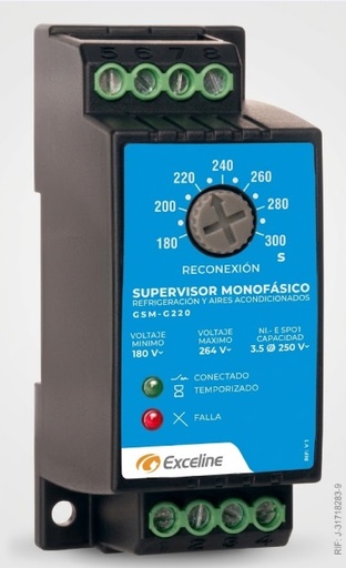 [GSM-C220] SUPERVISOR DE VOLTAJE MONOFASICO 220 Vca PARA REFRIGERACION Y AIRES ACONDICIONADOS