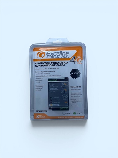 [GSM-L220] SUPERVISOR DE VOLTAJE MONOFASICO HASTA 1 HP 220 VCA GSM-L220 EXCELINE
