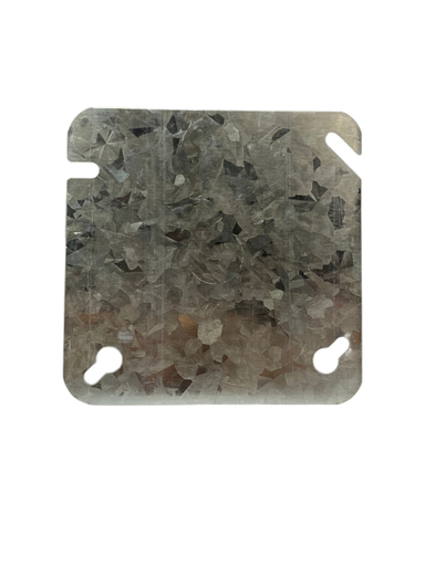 [LE0255] TAPA CIEGA METALICA CUADRADA 4x4" LISA